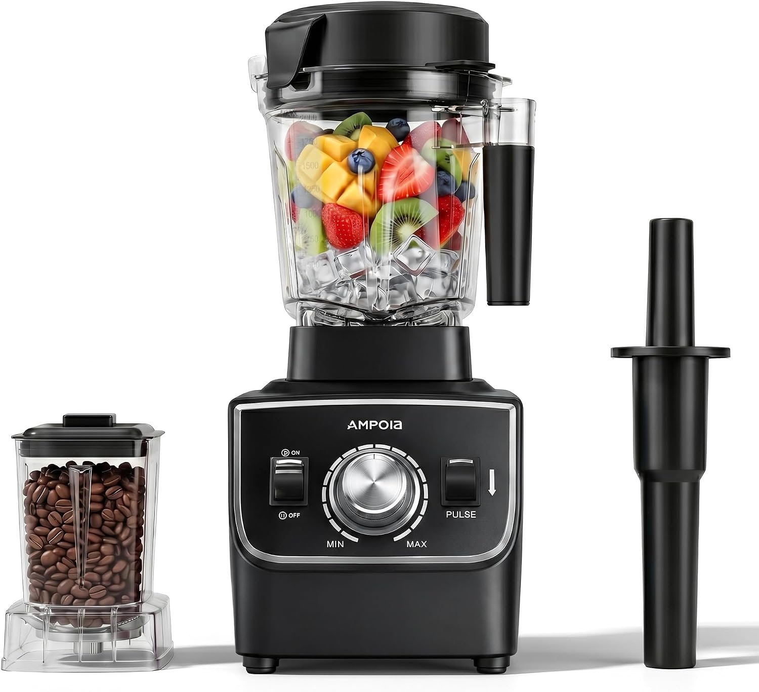 1600W Blender for Smoothies, 2-in-1 Countertop Blenders for Kitchen with 70oz Pitcher & 28oz Grinder, 26000 RPM High Speed Motor Blender for Crushing Ice, Frozen Drinks, Milkshakes, BPA-Free