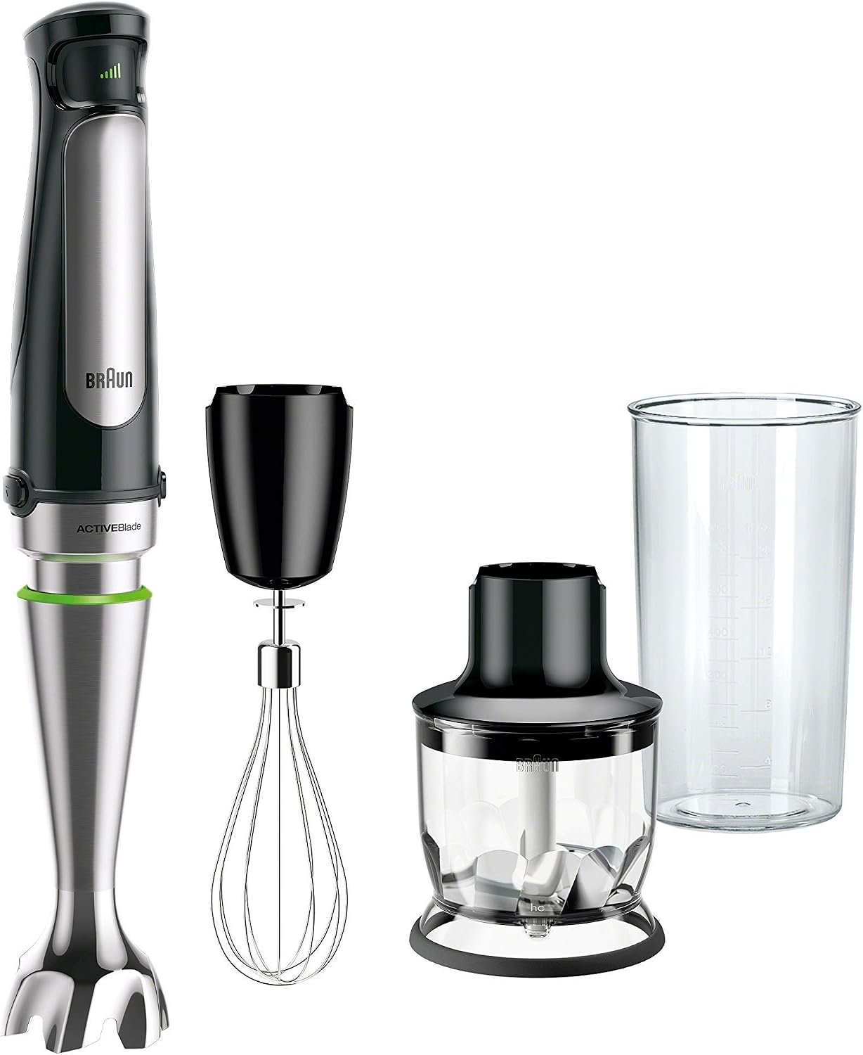 Braun MultiQuick MQ7025X Immersion Blender, Faster, Finer Blending | Hand Blender,Blender For Smoothies,Electric Whisk,Stick Blender With Chopper, Whisk And Frother For Soup, Baby Food