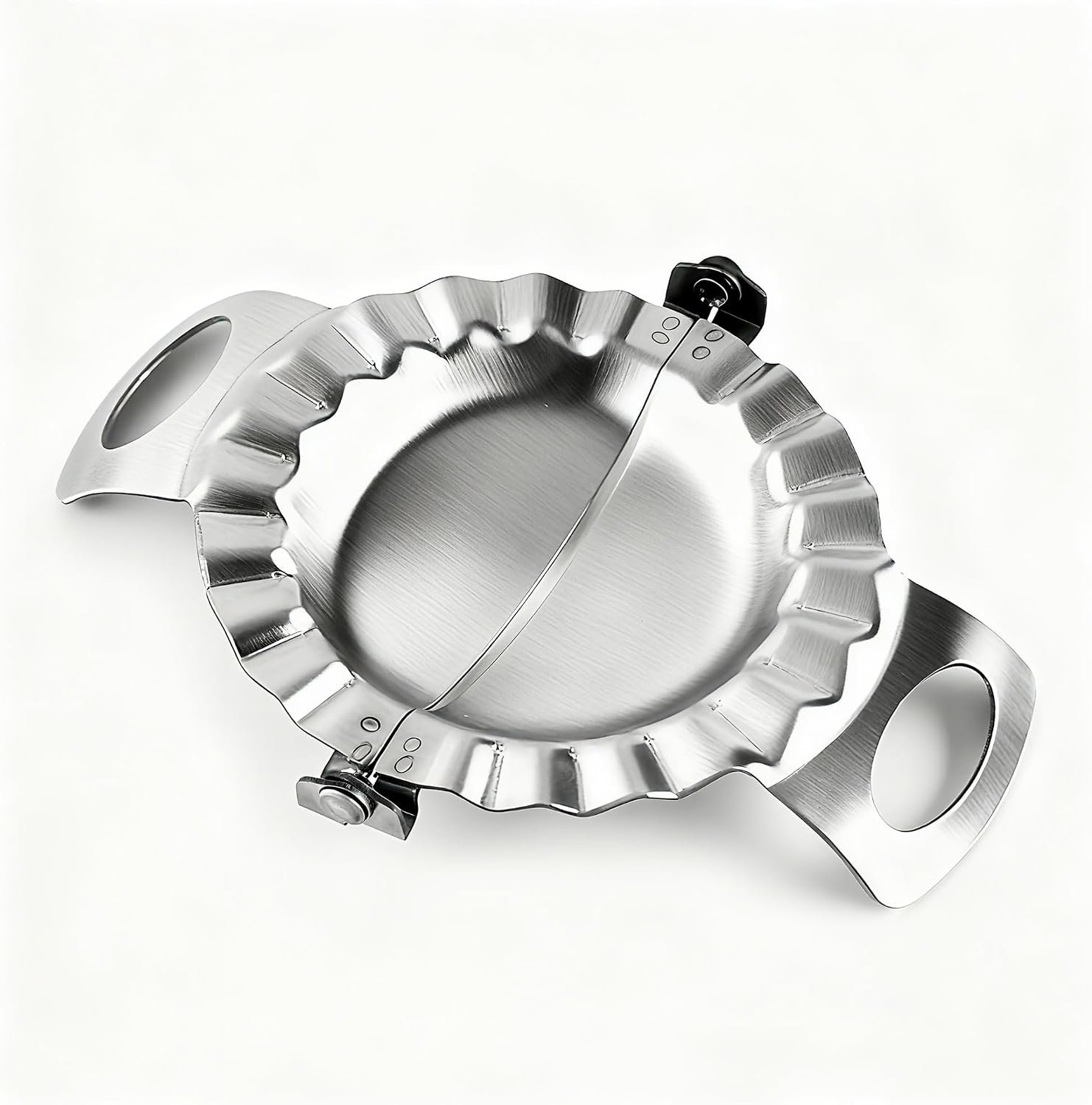 Dumpling Maker Stainless Steel Ravioli Gyoza Dough Pierogi Pie Press Mold Former (3.35 inch / 85mm)