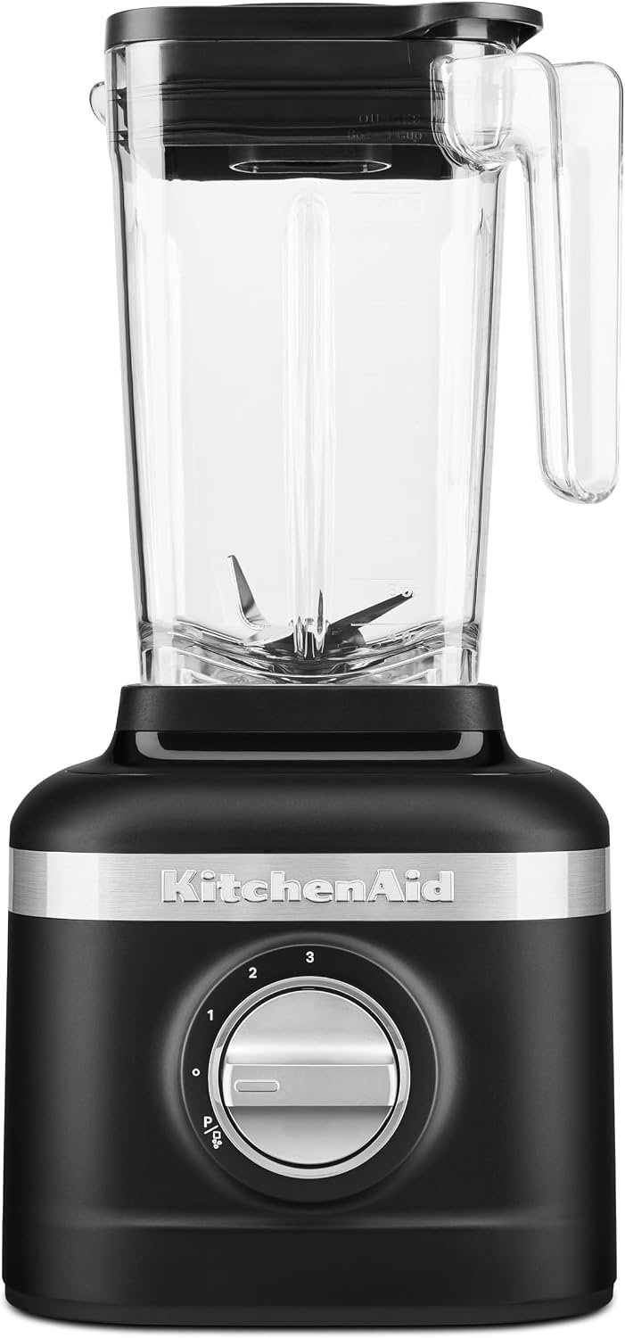 KitchenAid K150 3 Speed Ice Crushing Blender with 2 Personal Blender Jars – KSB1332Y – Black Matte