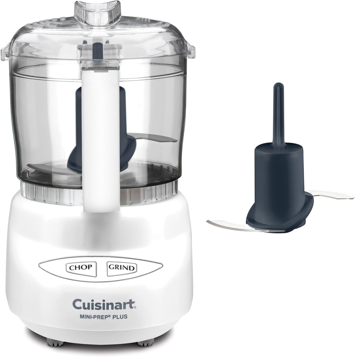 Cuisinart Mini-Prep Plus Food Processor, 3 Cup Mini Food Processor to Chop Herbs, Vegetables, and Hard Cheese, 3 Cup Work Bowl, Reversible Stainless Steel Blade, DLC-2A, White