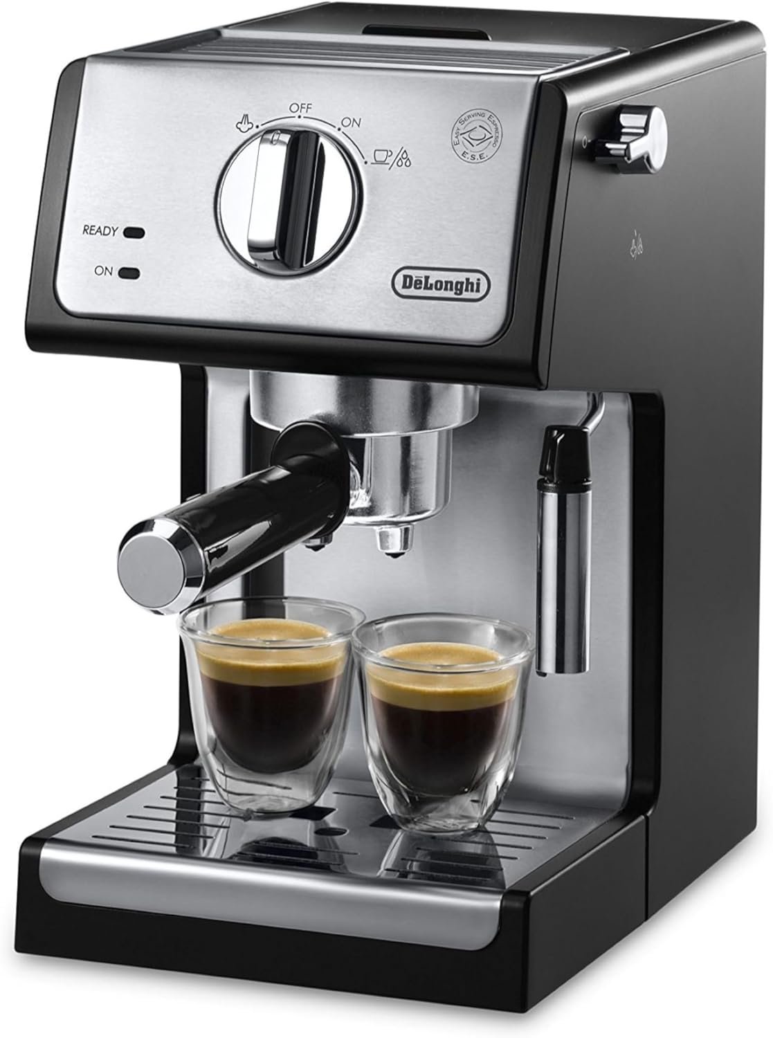 De’Longhi 15-Bar Pump Espresso Machine with Milk Frother & Temperature Control – Compact Home Barista Coffee Maker for Espresso, Latte, Cappuccino & Iced Coffee, Easy to Clean Design