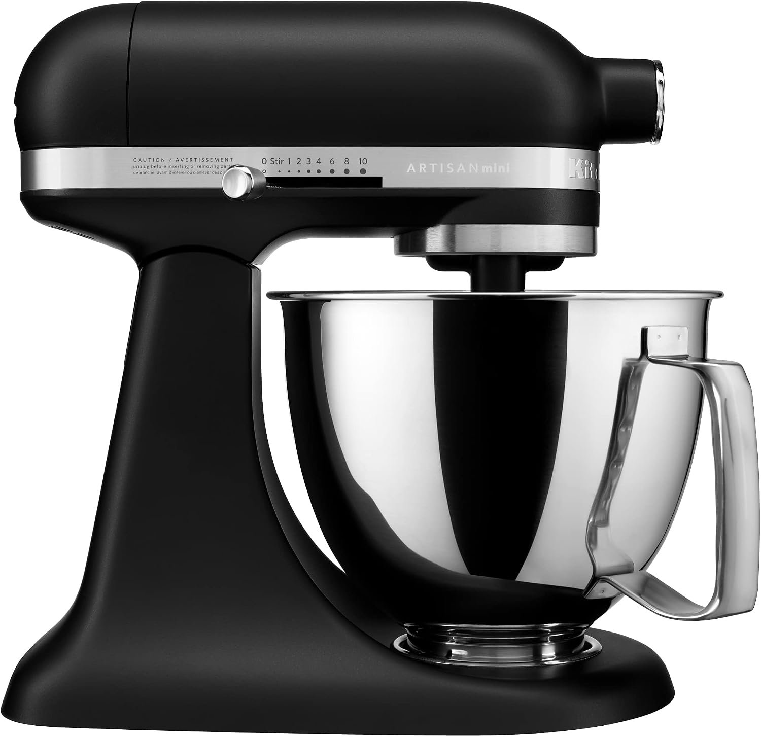 KitchenAid Artisan Mini 3.5 Quart Tilt-Head Stand Mixer with 10 Speeds – KSM3316X – Black Matte