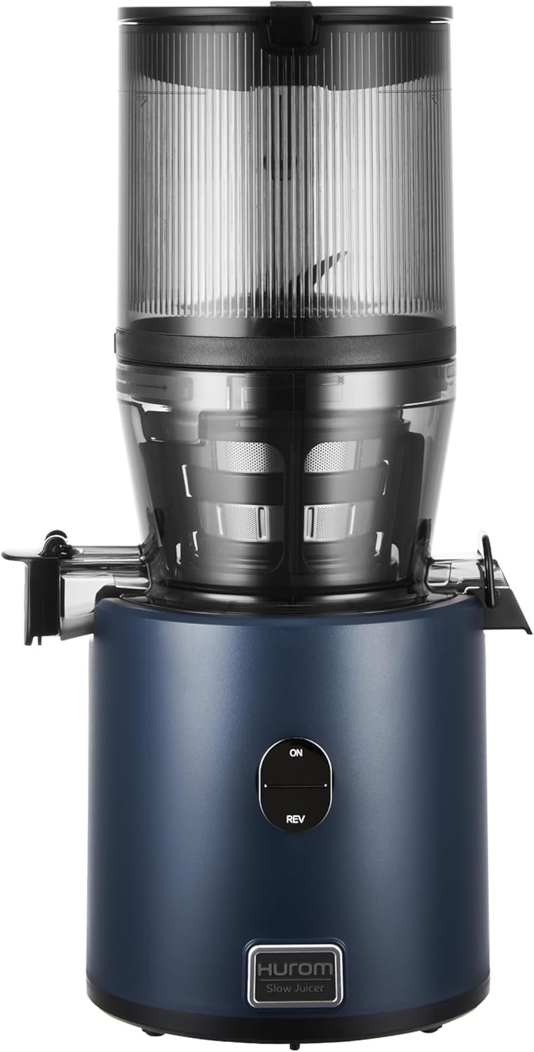 Hurom H330 Cold Press Juicer Machine — Deep Blue — Self-Feeding Masticating Slow Juicer for Whole Fruits & Vegetables, Quiet Motor, BPA-Free, Easy Clean, Eco-Friendly, 15-Year Warranty, Made in Korea