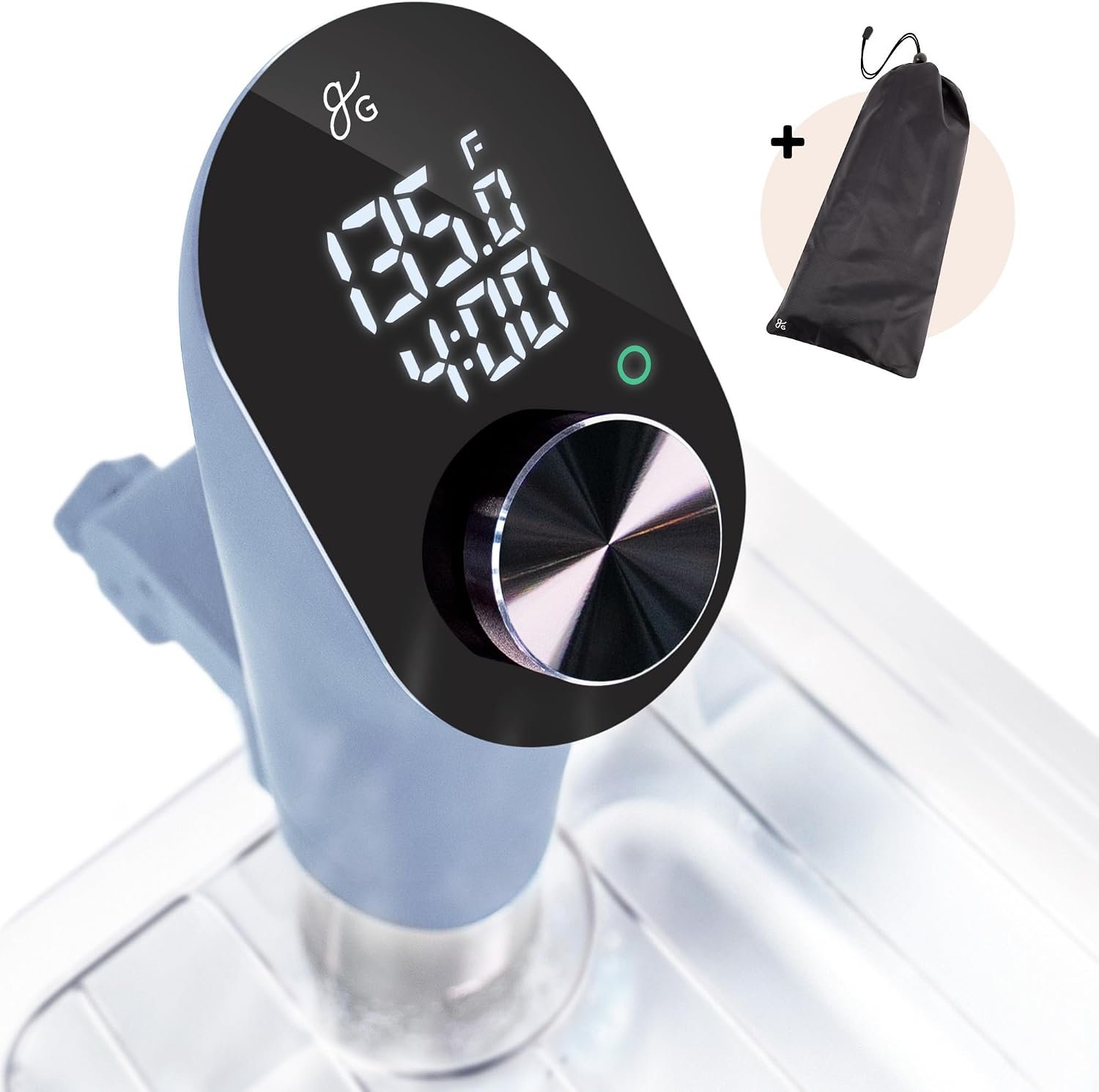Greater Goods Kitchen Sous Vide Machine – Precision Cooker, Immersion Circulator, Brushless Motor, 1100 Watts (Stone Blue)