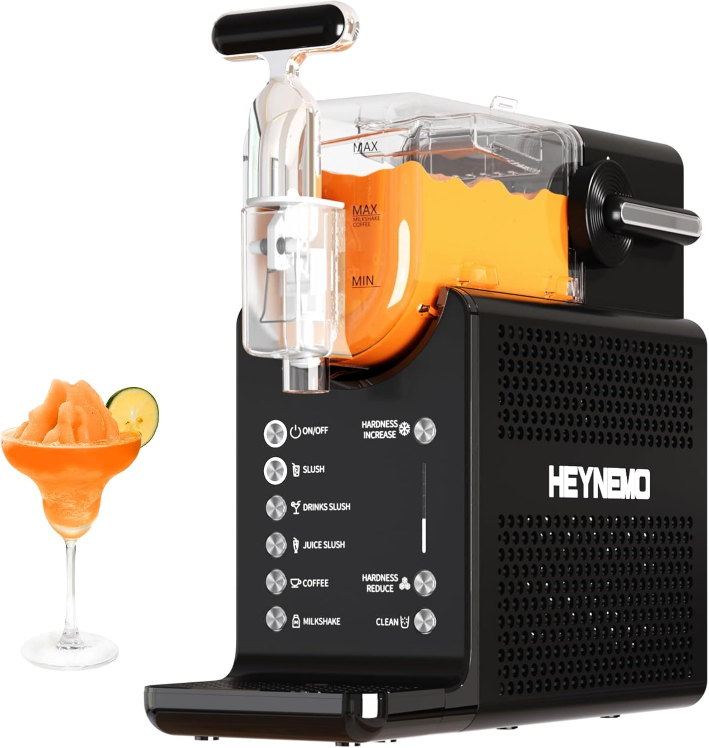 Slushie Machine for Home 68oz, No Ice Needed Frozen Drink Margarita Machine, Slushy Maker Machine for Ice Cream, Slushie Maker with 5 Pre-Set Programs, Self-Cleaning, ETL Certified, Black