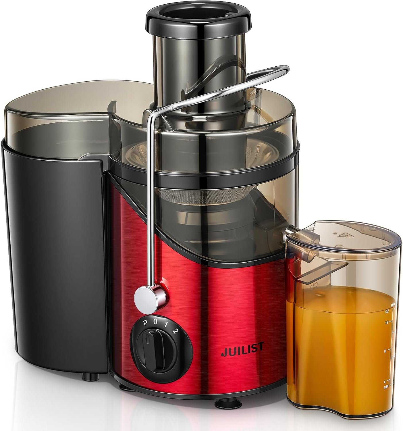 Juicer Machines, Juilist 3″ Wide Mouth Juicer Extractor Max Power 800W, for Vegetable and Fruit with 3-Speed Setting, 400W Motor, Easy to Clean, Bright Red