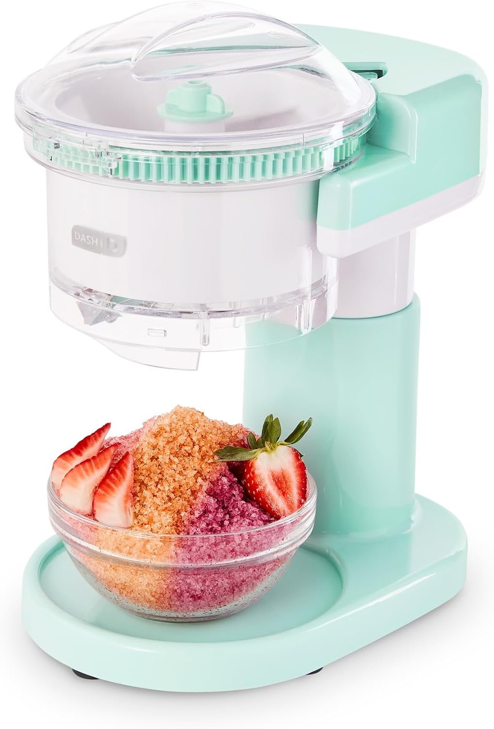 Dash Shaved Ice Maker – Frozen Dessert Maker for Snow Cones, Slushies, Cocktails & More – Easy to Use & Clean – Space-Saving Design – Aqua