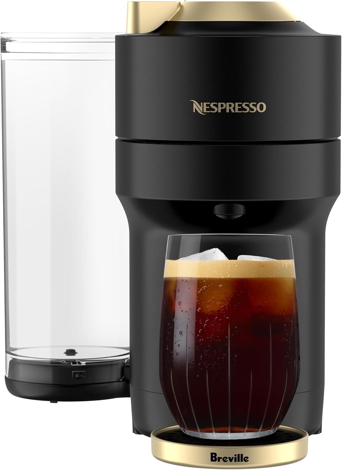 Nespresso Vertuo Pop+ Coffee and Espresso Maker by Breville, Matte Black Gold