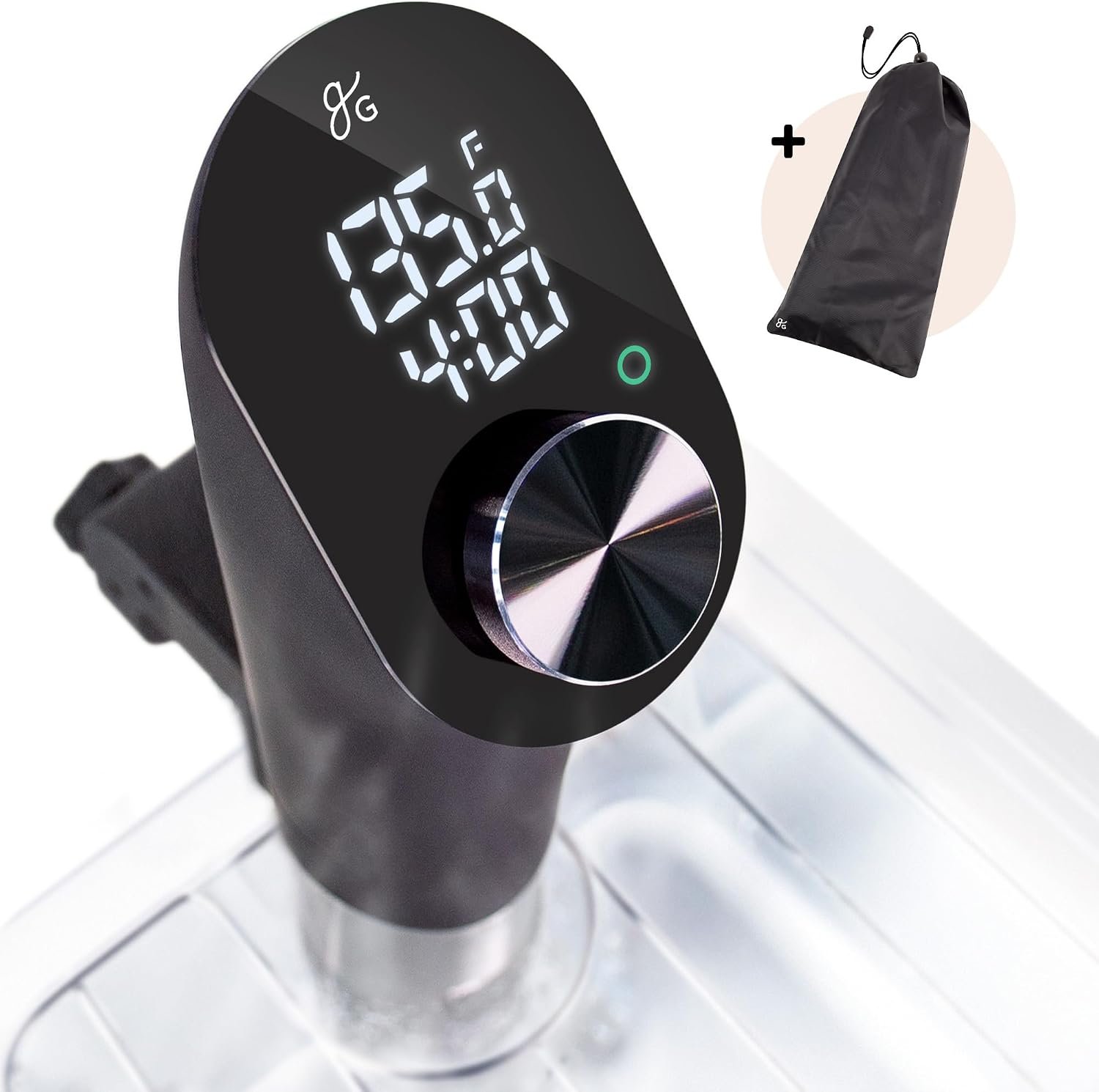 Greater Goods Kitchen Sous Vide Machine – Precision Cooker, Immersion Circulator, Brushless Motor, 1100 Watts (Onyx Black)