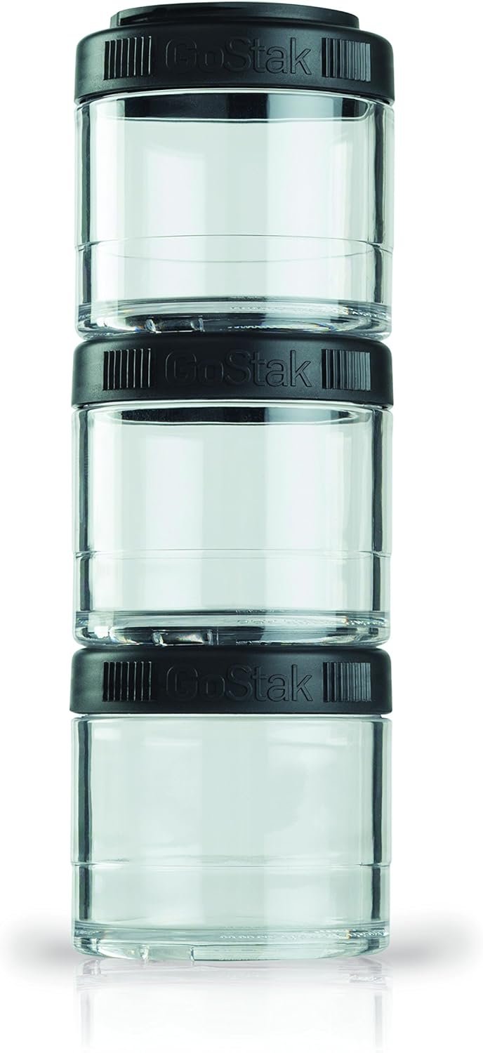 BlenderBottle GoStak – 100cc 3Pak – Black (STK/Amazon)