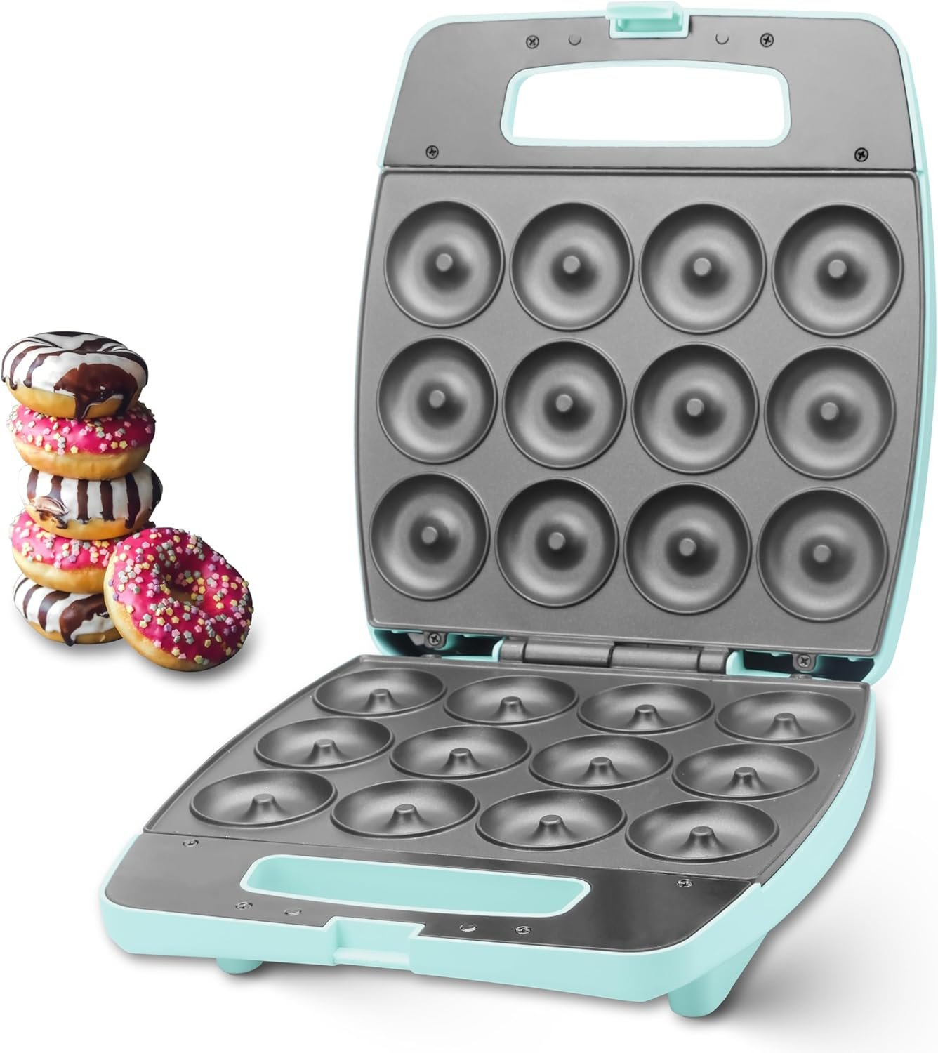 Baker’s Friend Mini Donut Maker Machine, Bake 12 Mini Doughnuts, Maquina Para Hacer Donas, Perfect for Breakfast, Snacks, Desserts & More