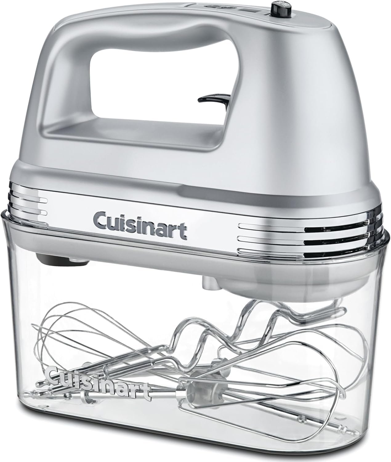 Cuisinart Power Advantage Plus 9-Speed Hand Mixer, 220W Motor, Electric Mixer with Dishwasher-Safe Beaters, Storage Case, HM-90BCS, Brushed Chrome