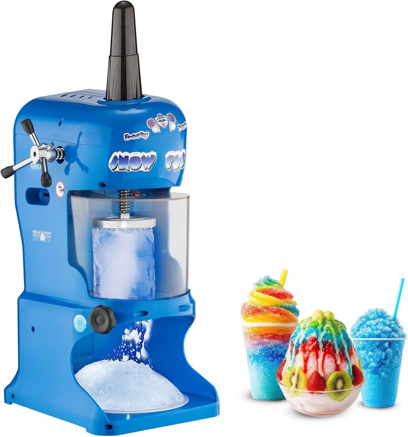 Shaved Ice Machine – 360lbs/hour 250W Electric Ice Shaver and Snow Cone Machine with Durable Stainless Steel Blades – Snow Cub Slushie Maker for Home, Bar, or Restaurant by Great Northern Popcorn