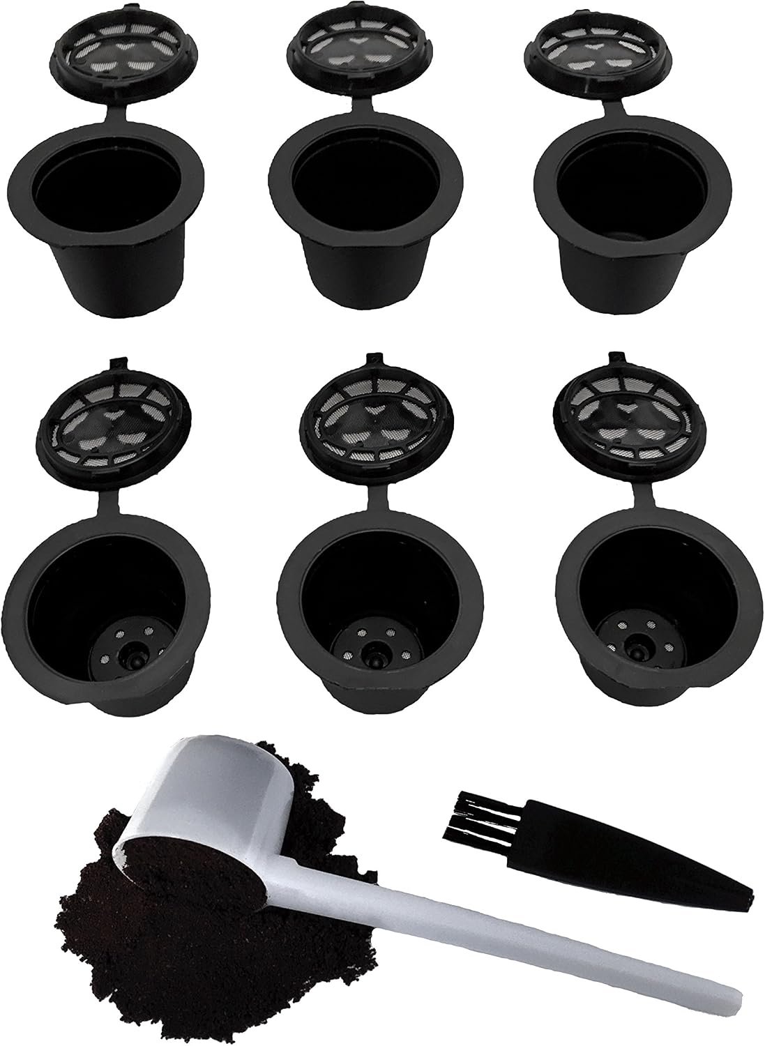 Nespresso Capsules Refillable – Reusable Coffee Pods For Nespresso Cups – OriginalLine Compatible – Pack of 6