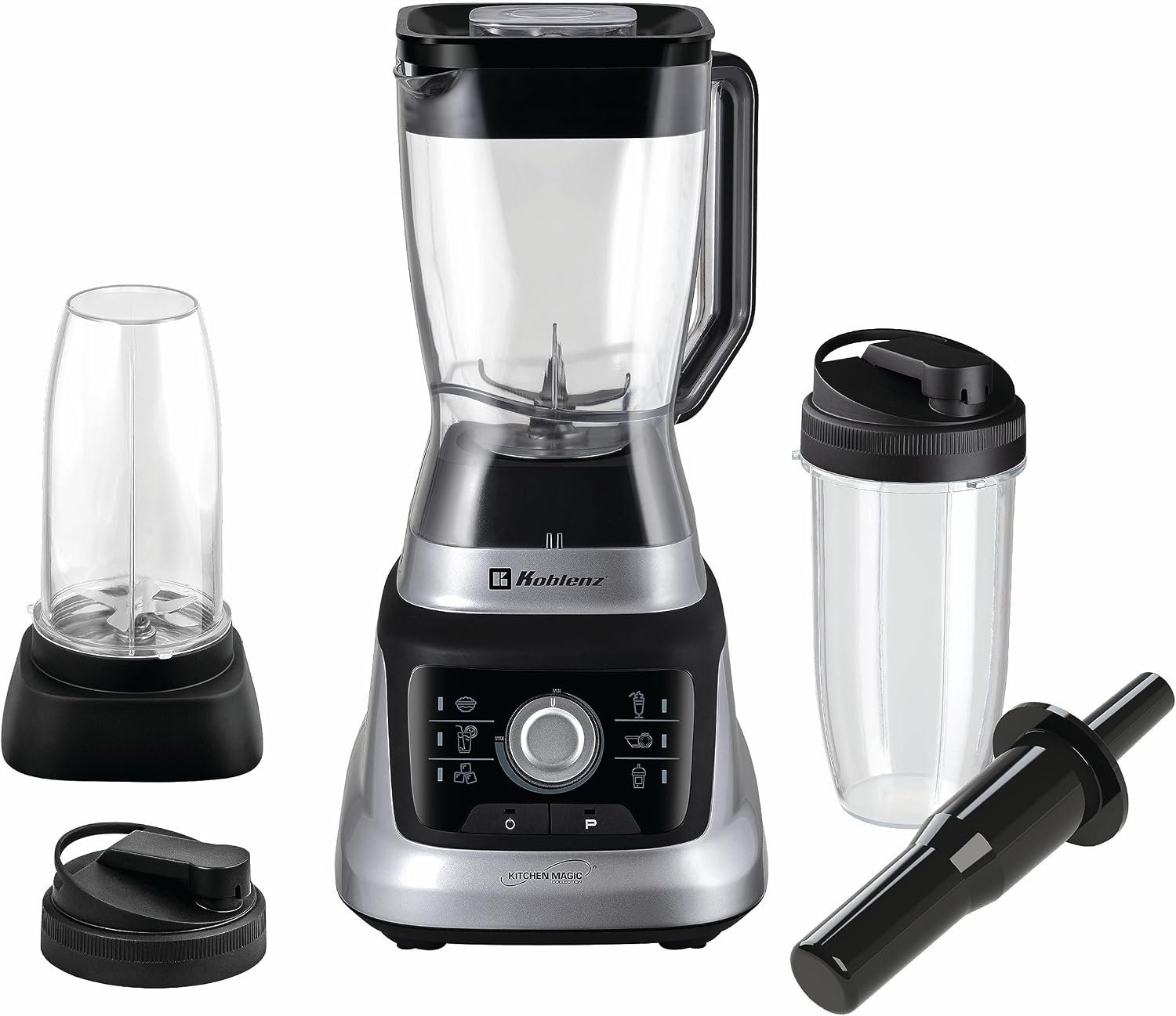 Koblenz Bob Countertop Blender, 1400W, 68 oz, Black/Chrome, LKM-9610